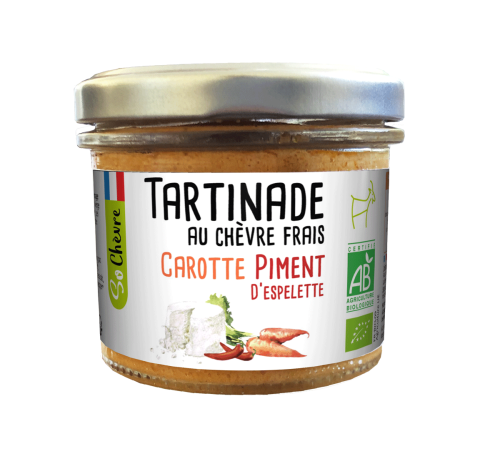 Tartinade au chèvre frais Carotte piment Espelette 90g