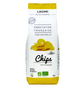Chips Bio Lacori cuites au chaudron sel marin 115g