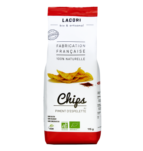 Chips Bio Lacori aux Piment d’Espelette 115g