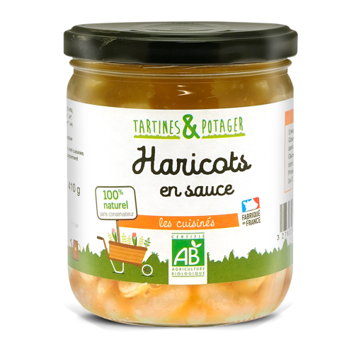 Haricots blancs en sauce bio 410 g