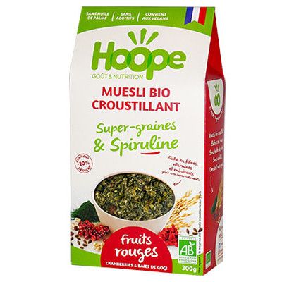 MUESLI CROUSTILLANT SUPER-GRAINES & SPIRULINE FRUITS ROUGES