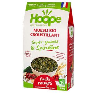 MUESLI CROUSTILLANT SUPER-GRAINES & SPIRULINE FRUITS ROUGES