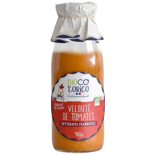 Velouté de tomates betteraves et framboises