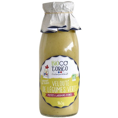Velouté de légumes verts aux petits lardons fumés - 960g