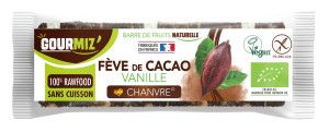 Pack de 20 barres de fruits bio : Fèves de cacao • Vanille • Chanvre