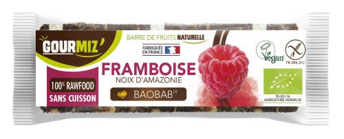 Pack de 20 barres de fruits bio : Framboise • Noix d'Amazonie • Baobab