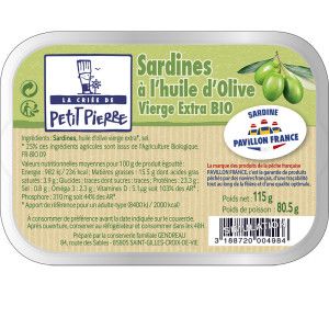 Sardines à l'huile d'olive verge extra Bio • 115g