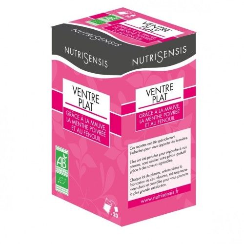 Ventre plat - Grâce à la mauve, à la menthe poivrée et au fenouil - 20 sachets