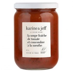 Soupe Fraiche Tomate et Concombre à La Menthe