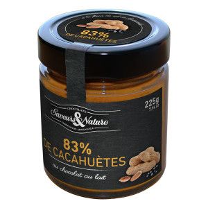 Pâte à tartiner cacahuètes chocolat au lait fleur de sel 225g