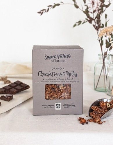 GRANOLA BIO CHOCOLAT NOIR & PÉPITES 350g