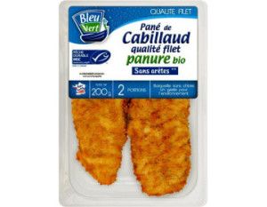 Pané de Cabillaud panure bio 200g BLEU VERT 200g