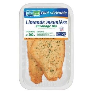 Filet de limande msc enrobé BIO BLEU VERT 200g