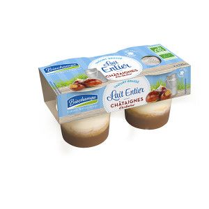 Yaourt brassé châtaigne 2x125g Biochamps
