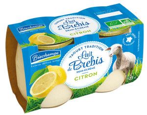 YAOURT BREBIS CITRON 2X125G Biochamps