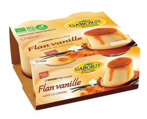 Flan vanille nappé de caramel 4X100G Gaborit Bio