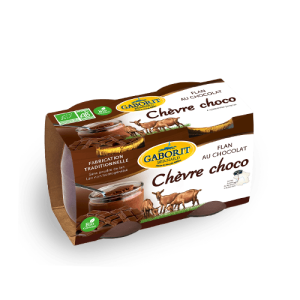 Flan chocolat au lait de Chèvre 2X125G Gaborit Bio