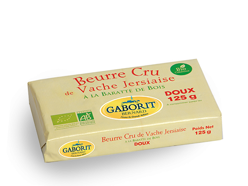 Beurre cru de baratte doux 125g Gaborit Bio