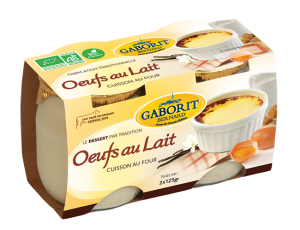 Oeufs au lait bio 2X125G Gaborit Bio