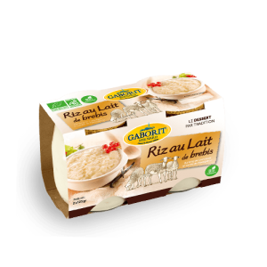 Riz au lait de brebis bio 2X125G Gaborit Bio