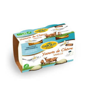Yaourt de chèvre bio vanille 2X125G Gaborit Bio