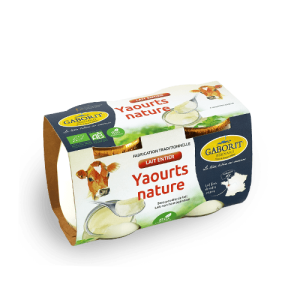 Yaourt nature bio entier 2X125G Gaborit Bio