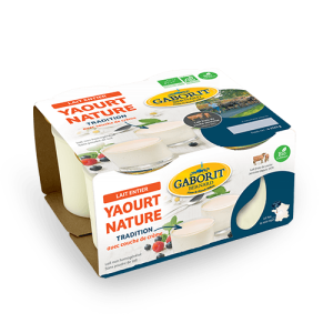 Yaourt nature bio entier 4X125G Gaborit Bio
