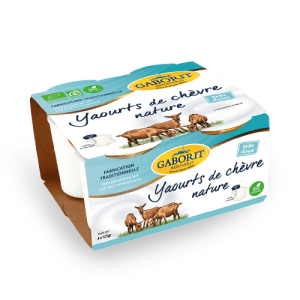 Yaourt de chèvre bio nature 4X125G Gaborit Bio