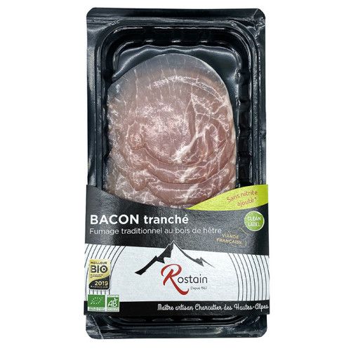 Bacon x 7 tranches 100g Rostain Bio