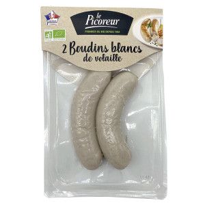 Boudin blanc de volaille origine France Bio
