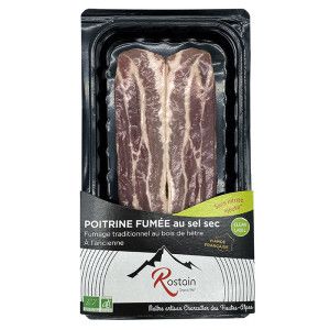 Poitrine fumée tranchée x2 150g Rostain Bio