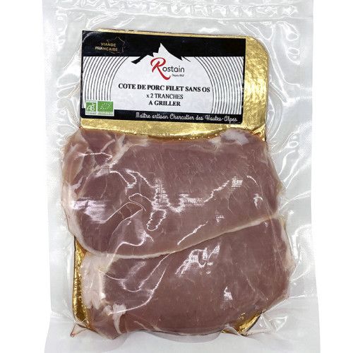 CÔTE DE PORC BIO x2  230g Rostain Bio