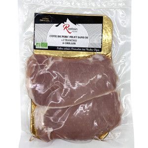 CÔTE DE PORC BIO x2  230g Rostain Bio