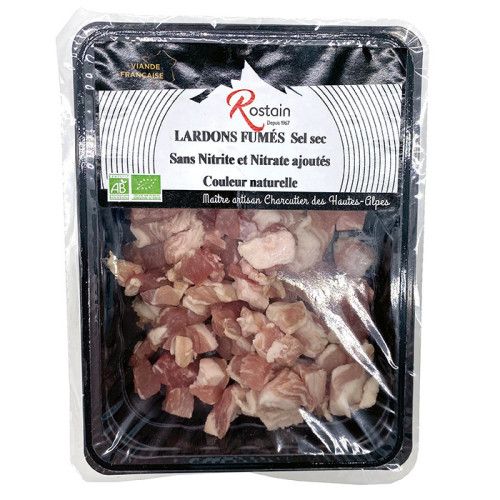 LARDONS FUMÉS BIO AU BOIS DE HÊTRE 150g