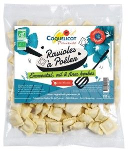 Ravioles BIO à Poêler- Emmental, Ail & Fines Herbes-