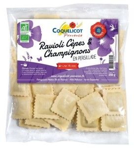 Ravioli BIO cèpes champignons 250g Coquelicot Bio