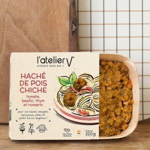 Haché de pois chiche, tomate, basilic, thym 220g