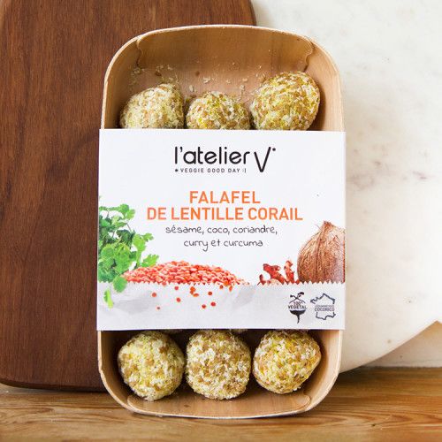 Falafel de lentille corail coriandre curry 224g