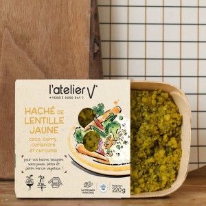 Haché de lentille jaune curry coco, coriandre 220g