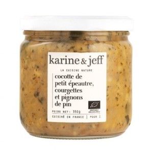 Cocotte de Petit Epeautre, Courgettes et Pignons