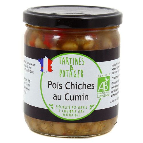 Pois chiches au cumin bio