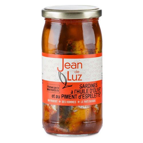 SARDINES À L'HUILE D'OLIVE ET AU PIMENT D'ESPELETTE AOP BIO