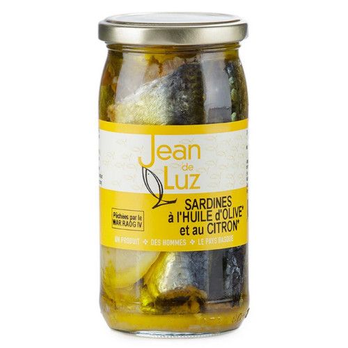 SARDINES À L'HUILE D'OLIVE ET AU CITRON BIO
