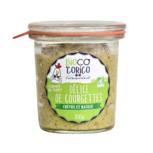 Délice de courgettes, chèvre et basilic