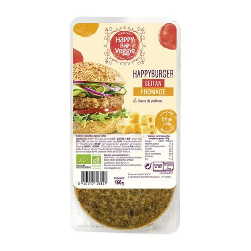 Happy Bio Veggie BURGER SEITAN FROMAGE