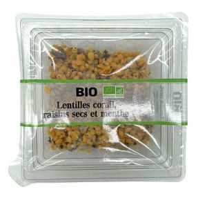 Lentilles corail raisins secs et menthe 200g - Bio