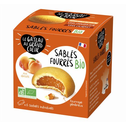 SABLÉS FOURRÉS BIO AU ABRICOTS