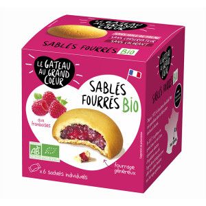 SABLÉS FOURRÉS BIO AU FRAMBOISES
