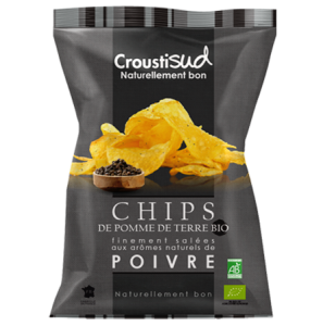 Chips de pommes de terre au poivre Bio 100g