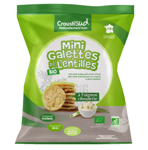 MINI GALETTES DE LENTILLES À l’oignon Bio 50g